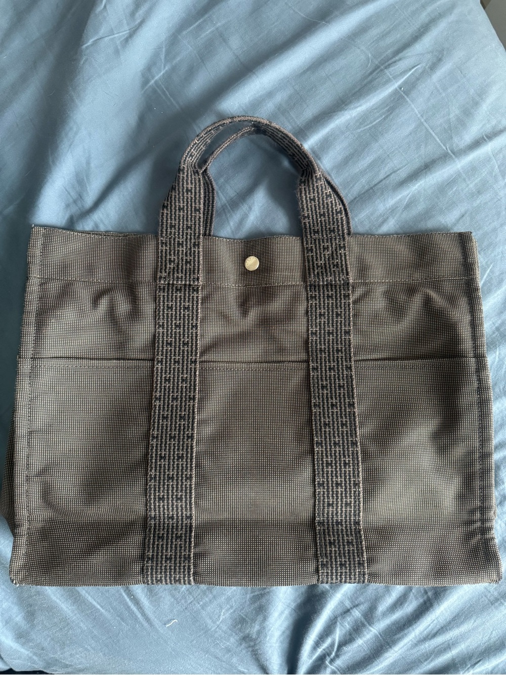 HERMÉS Herline MM Tote Bag Grey